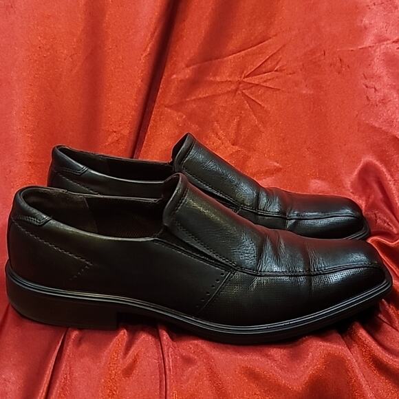 ECCO Helsinki sz EU43 US10 bike toe slip on loafer black top grain leath… main image 9